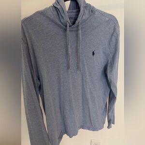 Polo by Ralph Lauren Men's Light Blue Hoodie